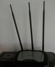 Wifi router with upgraded aerials
